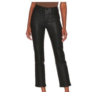 NEW Women's Denim Pants Good American Wax Coated SkinnySize 18 Chocolate Brown